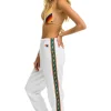 Sweatpants | Aviator Nation BOLT STRIPE SWEATPANTS - WHITE