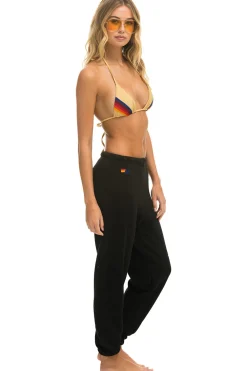 Sweatpants | Aviator Nation BOLT SWEATPANTS - BLACK // NEON PINK BLACK//NEONPINK
