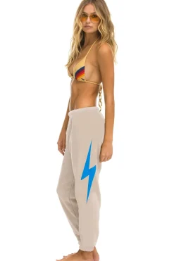 Sweatpants | Aviator Nation BOLT SWEATPANTS - SAND // BLUE SAND//BLUE