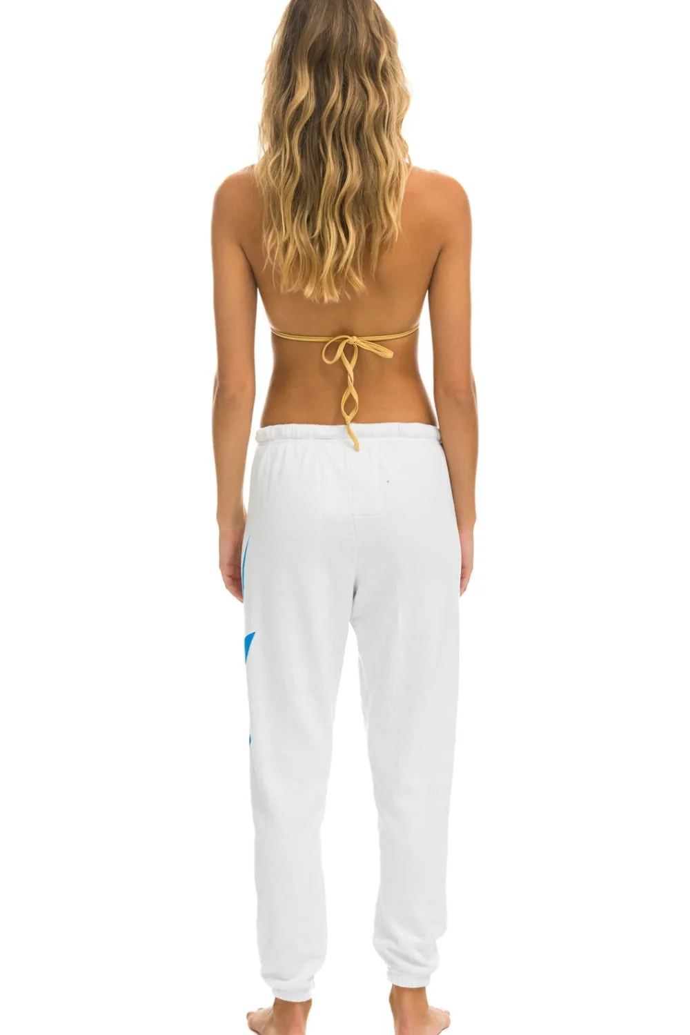 Sweatpants | Aviator Nation BOLT SWEATPANTS - WHITE // BLUE WHITE//BLUE