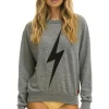 Sweatshirts | Sweatshirts | Aviator Nation BOLT SWEATSHIRT - HEATHER GREY HEATHERGREY