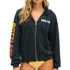 Hoodies | Collab Merchandise | Aviator Nation BOTTLEROCK 2024 RELAXED ZIP HOODIE - CHARCOAL