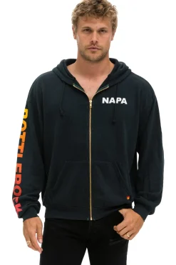 Hoodies | Collab Merchandise | Aviator Nation BOTTLEROCK 2024 RELAXED ZIP HOODIE - CHARCOAL
