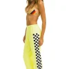 Sweatpants | Aviator Nation CHECK LEG SWEATPANTS - NEON YELLOW NEONYELLOW