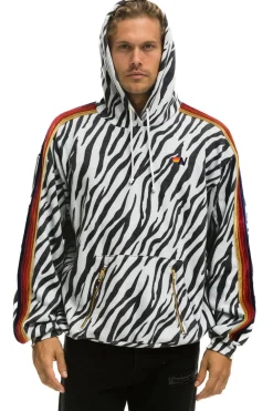Hoodies | Hoodies | Aviator Nation CLASSIC RELAXED PULLOVER HOODIE WITH ZIPPER POCKETS - ZEBRA