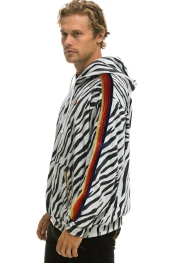 Hoodies | Hoodies | Aviator Nation CLASSIC RELAXED PULLOVER HOODIE WITH ZIPPER POCKETS - ZEBRA