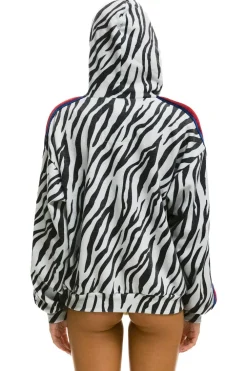 Hoodies | Hoodies | Aviator Nation CLASSIC RELAXED PULLOVER HOODIE WITH ZIPPER POCKETS - ZEBRA