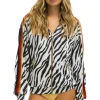 Hoodies | Hoodies | Aviator Nation CLASSIC RELAXED ZIP HOODIE WITH POCKETS - ZEBRA