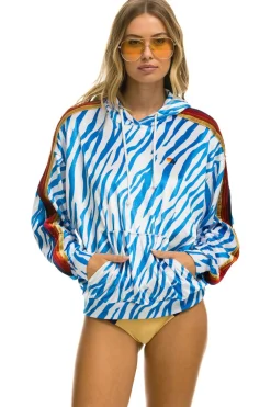 Hoodies | Hoodies | Aviator Nation CLASSIC VELVET RELAXED PULLOVER HOODIE - BLUE TIGER BLUETIGER