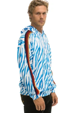 Hoodies | Hoodies | Aviator Nation CLASSIC VELVET RELAXED PULLOVER HOODIE - BLUE TIGER BLUETIGER