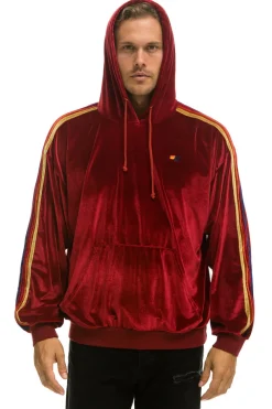 Hoodies | Hoodies | Aviator Nation CLASSIC VELVET RELAXED PULLOVER HOODIE - RED