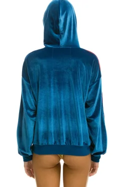 Hoodies | Hoodies | Aviator Nation CLASSIC VELVET RELAXED PULLOVER HOODIE - VINTAGE BLUE VINTAGEBLUE
