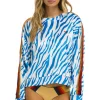 Sweatshirts | Sweatshirts | Aviator Nation CLASSIC VELVET RELAXED SWEATSHIRT - BLUE TIGER BLUETIGER