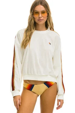 Sweatshirts | Sweatshirts | Aviator Nation CLASSIC VELVET RELAXED SWEATSHIRT - WHITE