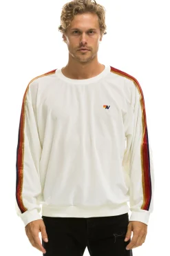 Sweatshirts | Sweatshirts | Aviator Nation CLASSIC VELVET RELAXED SWEATSHIRT - WHITE