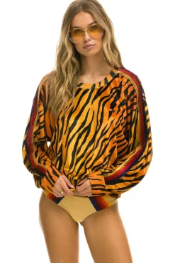 Sweatshirts | Sweatshirts | Aviator Nation CLASSIC VELVET RELAXED SWEATSHIRT - TIGER