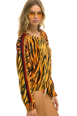 Sweatshirts | Sweatshirts | Aviator Nation CLASSIC VELVET RELAXED SWEATSHIRT - TIGER