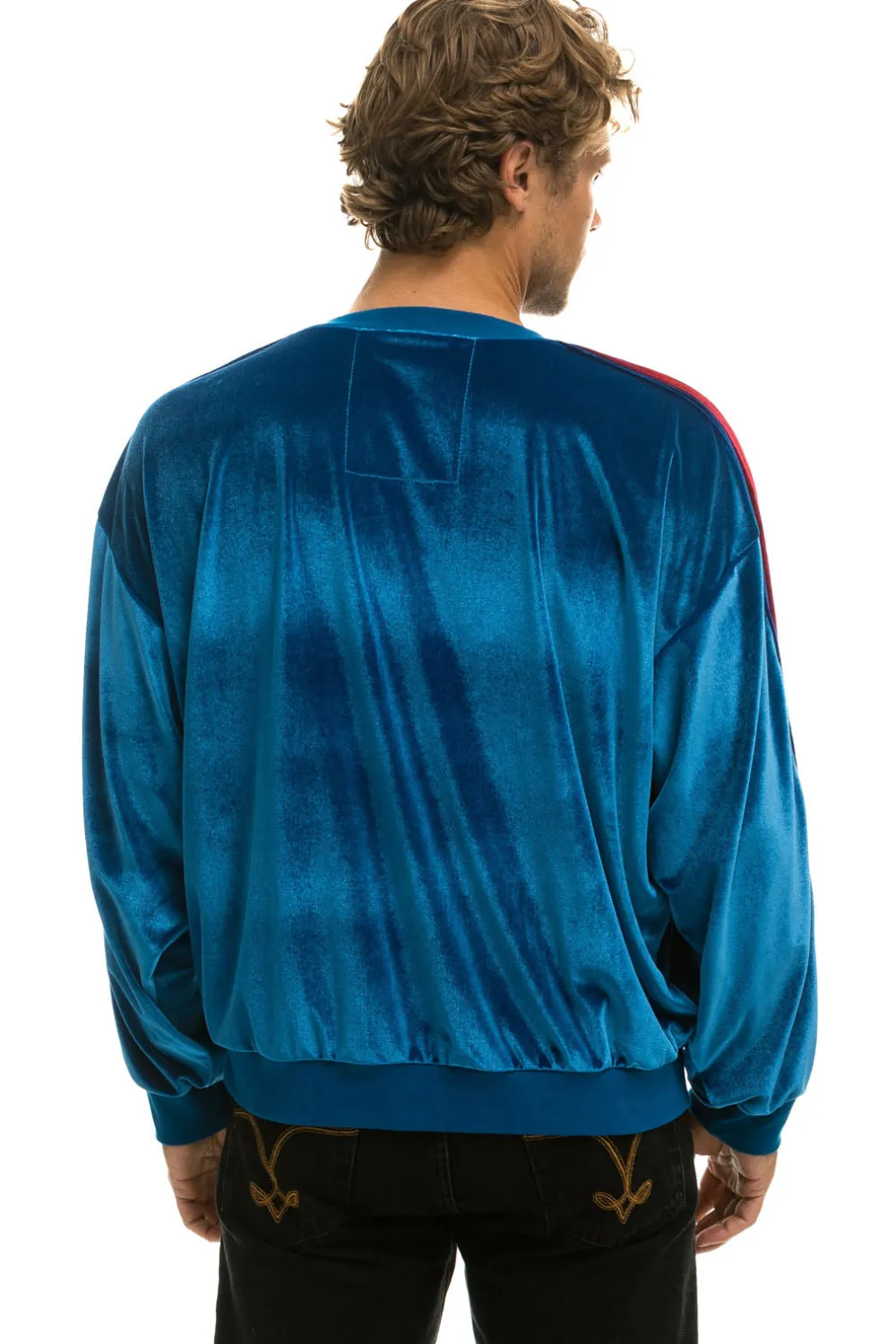 Sweatshirts | Sweatshirts | Aviator Nation CLASSIC VELVET RELAXED SWEATSHIRT - VINTAGE BLUE VINTAGEBLUE