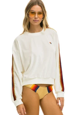 Sweatshirts | Sweatshirts | Aviator Nation CLASSIC VELVET RELAXED SWEATSHIRT - WHITE