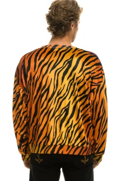 Sweatshirts | Sweatshirts | Aviator Nation CLASSIC VELVET RELAXED SWEATSHIRT - TIGER