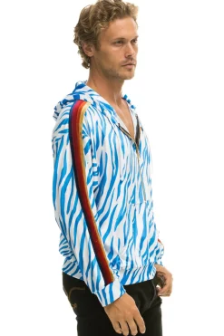 Hoodies | Hoodies | Aviator Nation CLASSIC VELVET RELAXED ZIP HOODIE - BLUE TIGER BLUETIGER