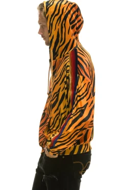 Hoodies | Hoodies | Aviator Nation CLASSIC VELVET RELAXED ZIP HOODIE - TIGER
