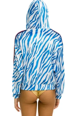 Hoodies | Hoodies | Aviator Nation CLASSIC VELVET RELAXED ZIP HOODIE - BLUE TIGER BLUETIGER