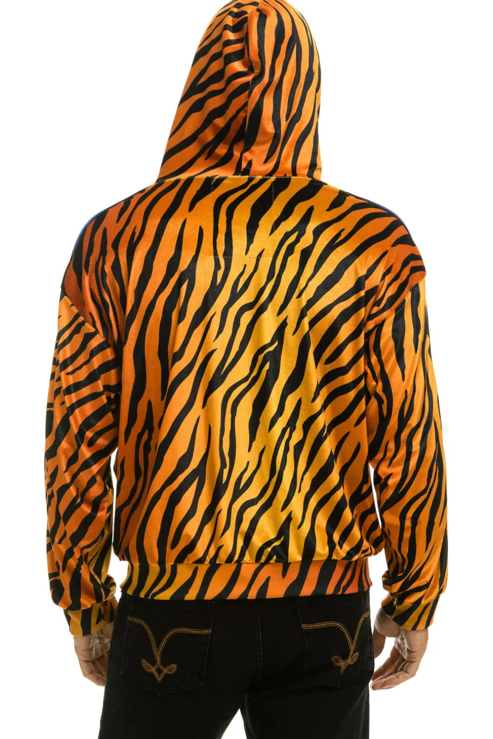 Hoodies | Hoodies | Aviator Nation CLASSIC VELVET RELAXED ZIP HOODIE - TIGER