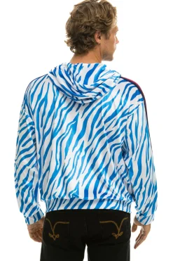 Hoodies | Hoodies | Aviator Nation CLASSIC VELVET RELAXED ZIP HOODIE - BLUE TIGER BLUETIGER