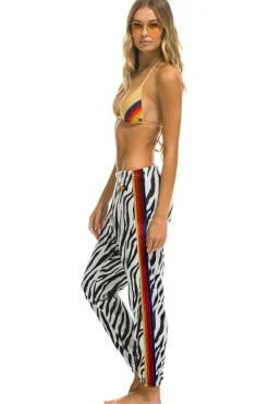 Sweatpants | Aviator Nation CLASSIC VELVET STRIPE SWEATPANTS - ZEBRA