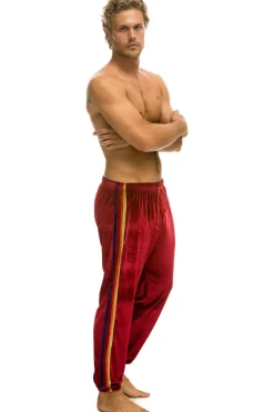 Sweatpants | Aviator Nation CLASSIC VELVET SWEATPANTS - RED