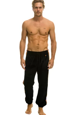 Sweatpants | Aviator Nation CLASSIC VELVET SWEATPANTS - BLACK