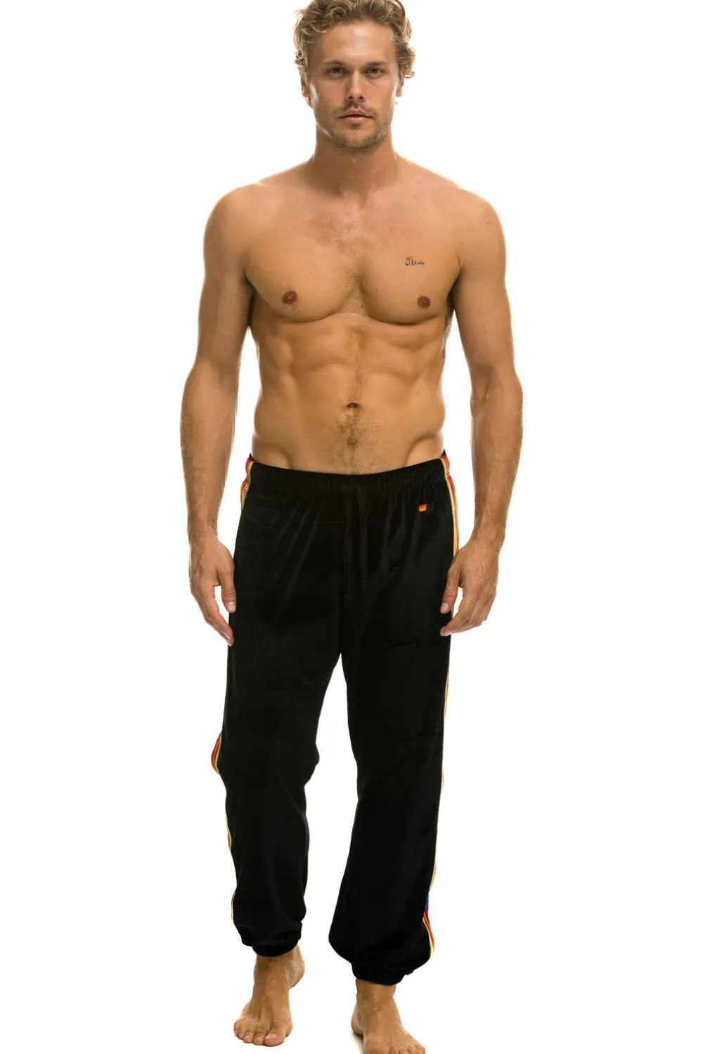 Sweatpants | Aviator Nation CLASSIC VELVET SWEATPANTS - BLACK