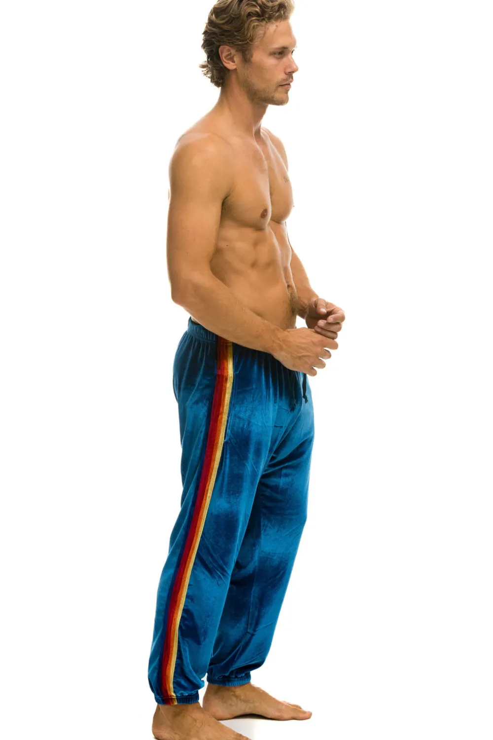 Sweatpants | Aviator Nation CLASSIC VELVET SWEATPANTS - VINTAGE BLUE VINTAGEBLUE