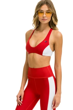 Activewear | Activewear | Aviator Nation COLOR BLOCK BRALETTE  SPORTS BRA - CHERRY