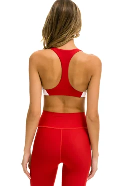 Activewear | Activewear | Aviator Nation COLOR BLOCK BRALETTE SPORTS BRA - CHERRY
