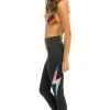 Activewear | Activewear | Aviator Nation CROP RAINBOW BOLT FADE HI-RISE LEGGINGS - CHARCOAL
