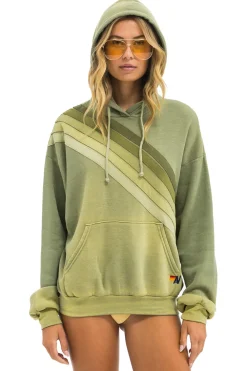 Hoodies | Hoodies | Aviator Nation CROSS STRIPE RELAXED PULLOVER HOODIE - FADED ARMY FADEDARMY