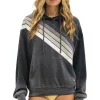 Hoodies | Hoodies | Aviator Nation CROSS STRIPE RELAXED PULLOVER HOODIE - FADED SMOKE FADEDSMOKE