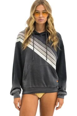 Hoodies | Hoodies | Aviator Nation CROSS STRIPE RELAXED PULLOVER HOODIE - FADED SMOKE FADEDSMOKE
