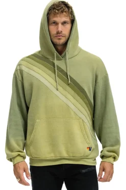 Hoodies | Hoodies | Aviator Nation CROSS STRIPE RELAXED PULLOVER HOODIE - FADED ARMY FADEDARMY