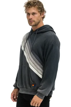 Hoodies | Hoodies | Aviator Nation CROSS STRIPE RELAXED PULLOVER HOODIE - FADED SMOKE FADEDSMOKE