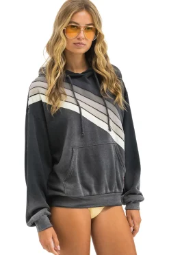 Hoodies | Hoodies | Aviator Nation CROSS STRIPE RELAXED PULLOVER HOODIE - FADED SMOKE FADEDSMOKE