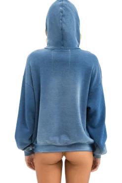 Hoodies | Hoodies | Aviator Nation CROSS STRIPE RELAXED PULLOVER HOODIE - FADED WATER FADEDWATER