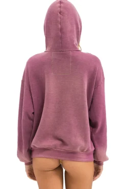 Hoodies | Hoodies | Aviator Nation CROSS STRIPE RELAXED PULLOVER HOODIE - FADED BERRY FADEDBERRY