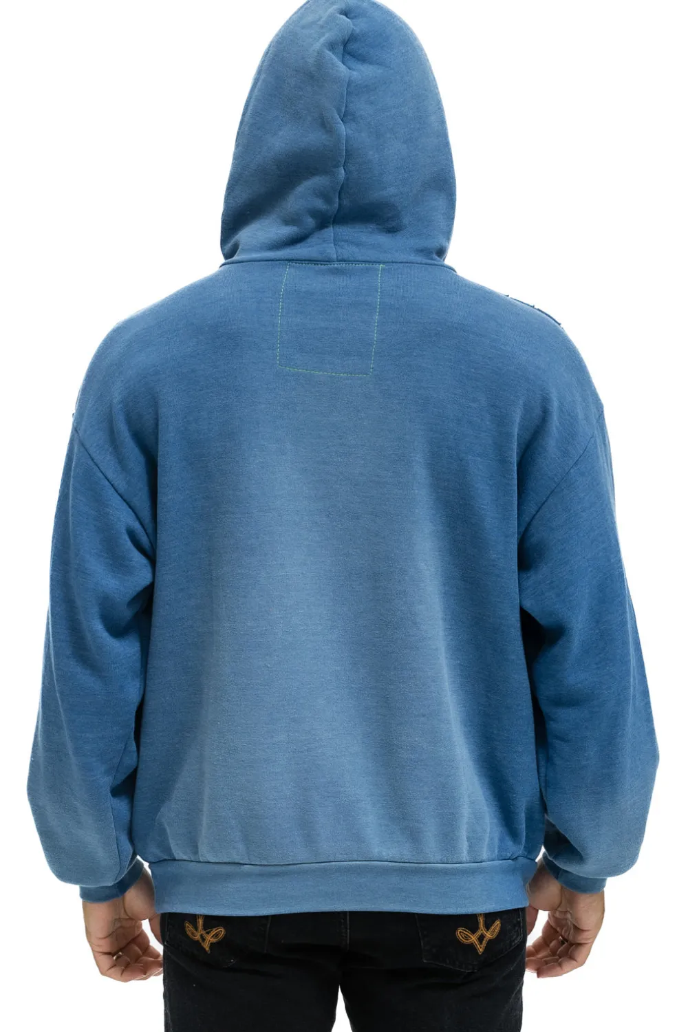 Hoodies | Hoodies | Aviator Nation CROSS STRIPE RELAXED PULLOVER HOODIE - FADED WATER FADEDWATER