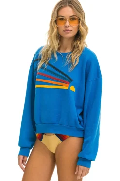 Sweatshirts | Sweatshirts | Aviator Nation DAYDREAM RELAXED CREW SWEATSHIRT - OCEAN