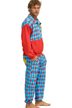 Sweatpants | Aviator Nation DIAMOND REPEAT SMILEY 2 EMBROIDERY SWEATPANTS - SKY