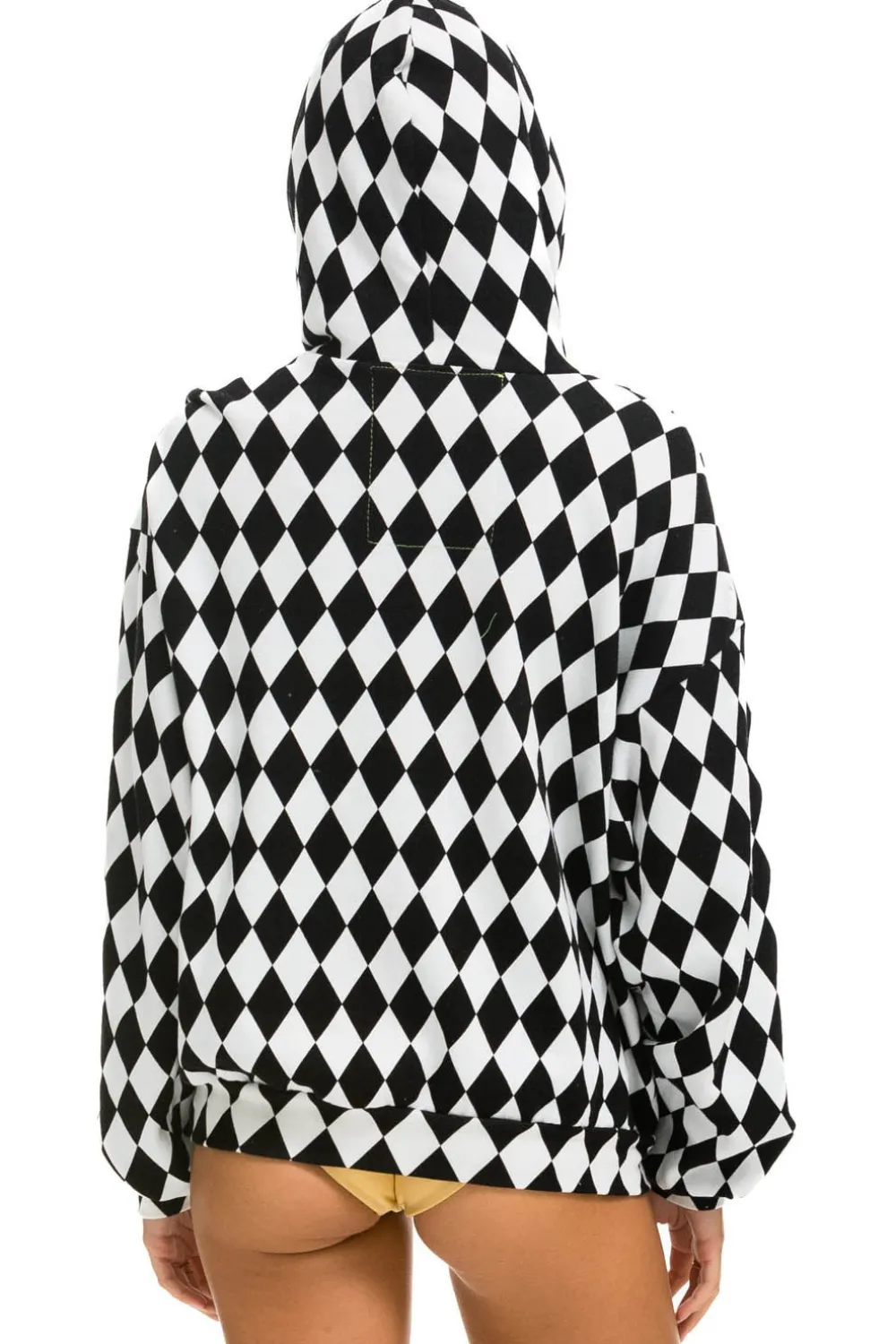Hoodies | Hoodies | Aviator Nation DIAMOND SMILEY 2 EMBRIODERY RELAXED PULLOVER HOODIE - WHITE // BLACK WHITE//BLACK