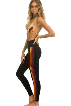 Activewear | Activewear | Aviator Nation FULL LENGTH HI-RISE 5 STRIPE LEGGINGS - BLACK